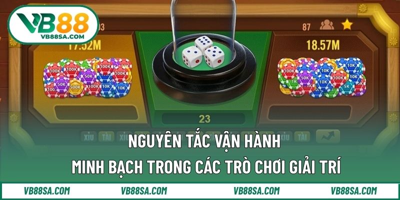 Nguyên tắc vận hành minh bạch trong các trò chơi giải trí